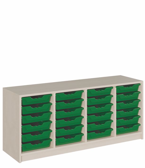 K Schrank 139 x 60 cm, 24 ErgoTray Boxen M